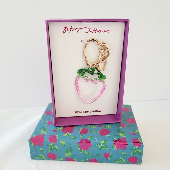 Betsey Johnson Accessories - Betsey Johnson Pink and Green Strawberry Charm
